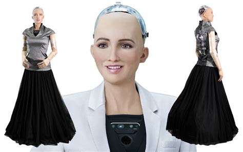 full body sophia the robot with hair